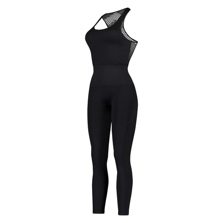 HKMX Round Knit Onesie, Czarny