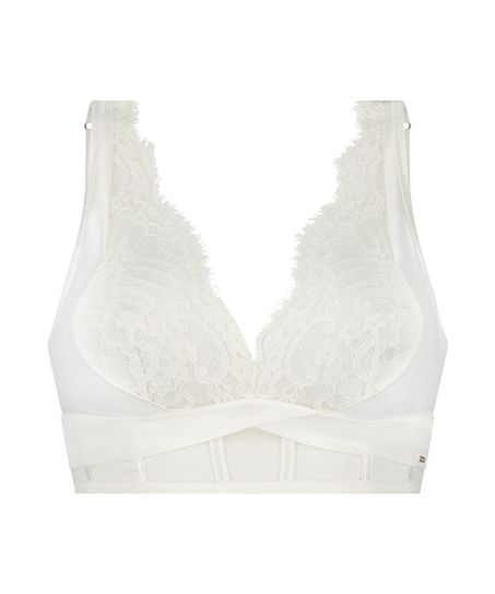 Biustonosz bralette Akelai, Biały