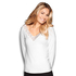 Top v-neck lace, Biały