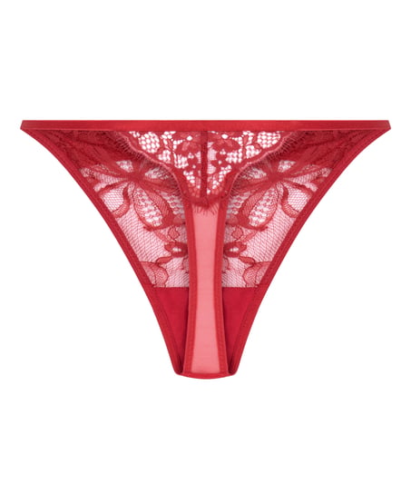 Wysoko wycięte stringi Marianna, Czerwony