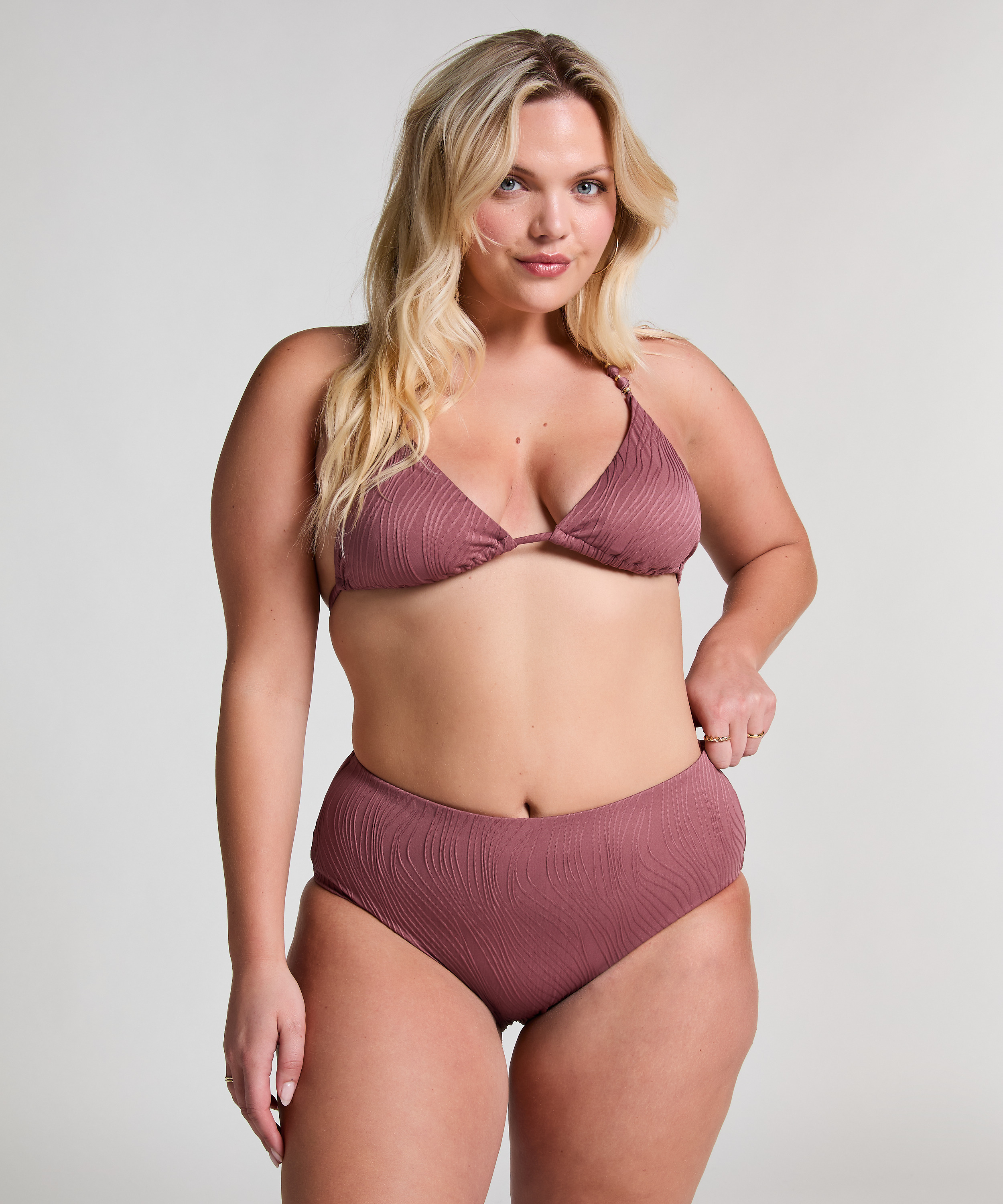 Majtki od bikini Rio z wysokim stanem, Fioletowy, main