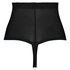 Sculpting scallop high waisted thong - Level 3, Czarny