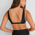 Kr&oacute;tki top od bikini Vintage HKM x NA-KD, Czarny
