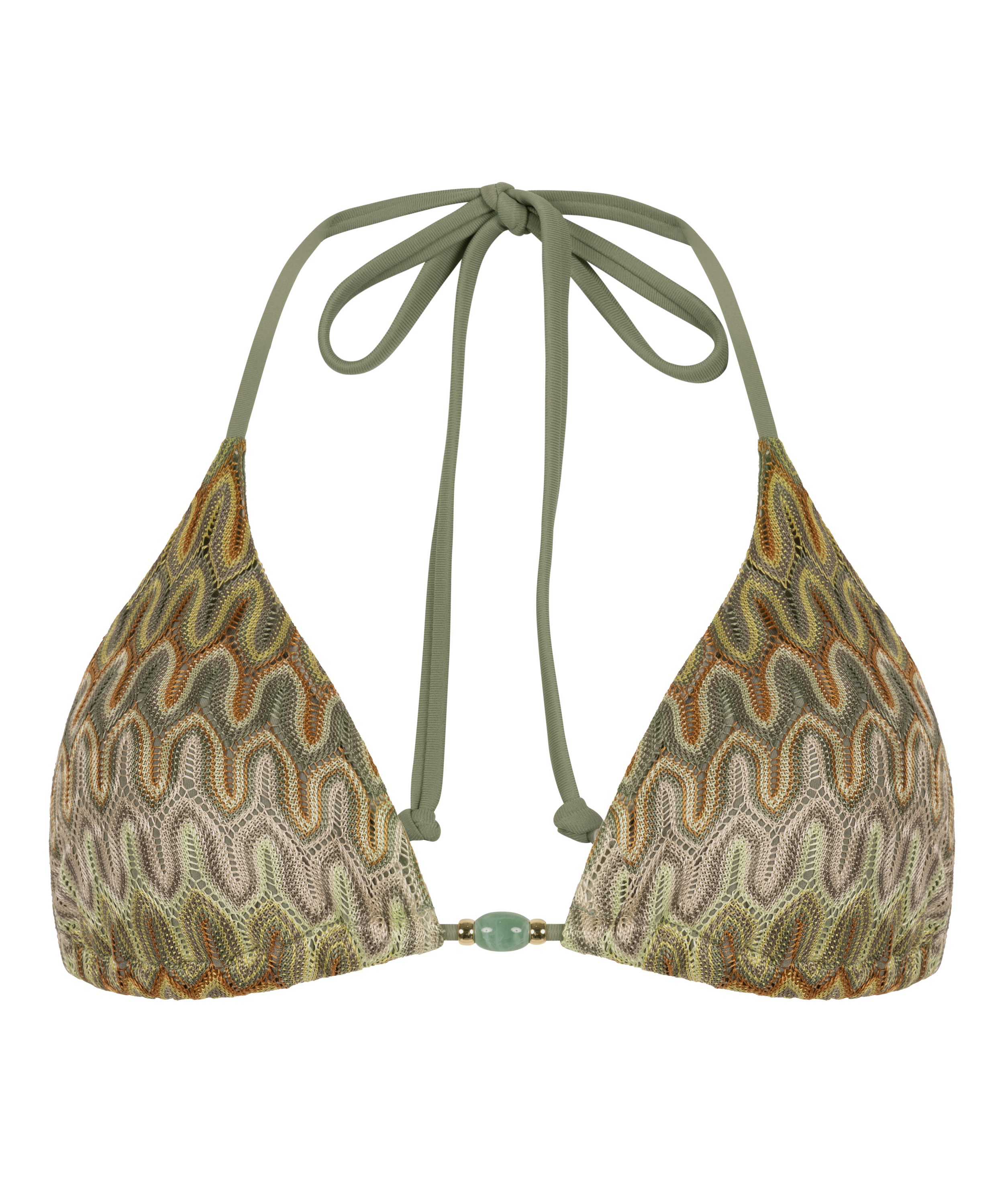Tr&oacute;jkątny top od bikini Cali, Zielony, main