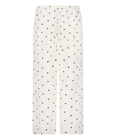 Bawełniane spodnie w groszki, Biały