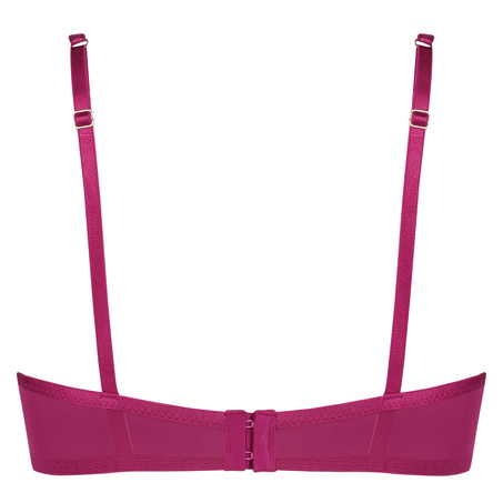 Biustonosz usztywniany z fiszbinami półmiseczki Cardi, Różowy