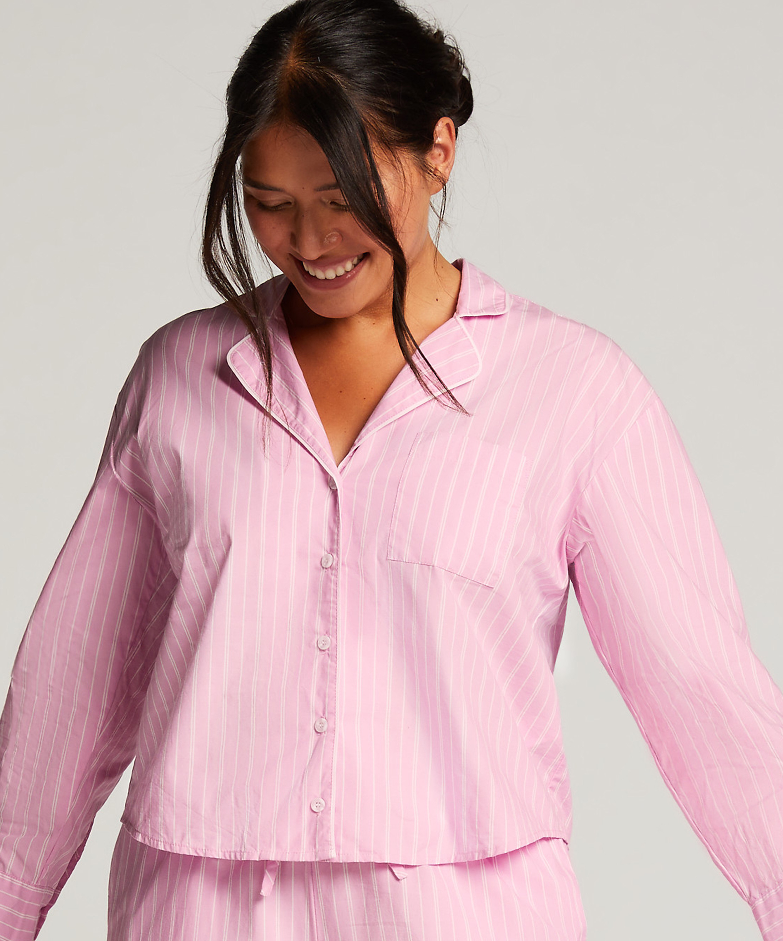 Bawełniana góra od piżamy, Różowy, main