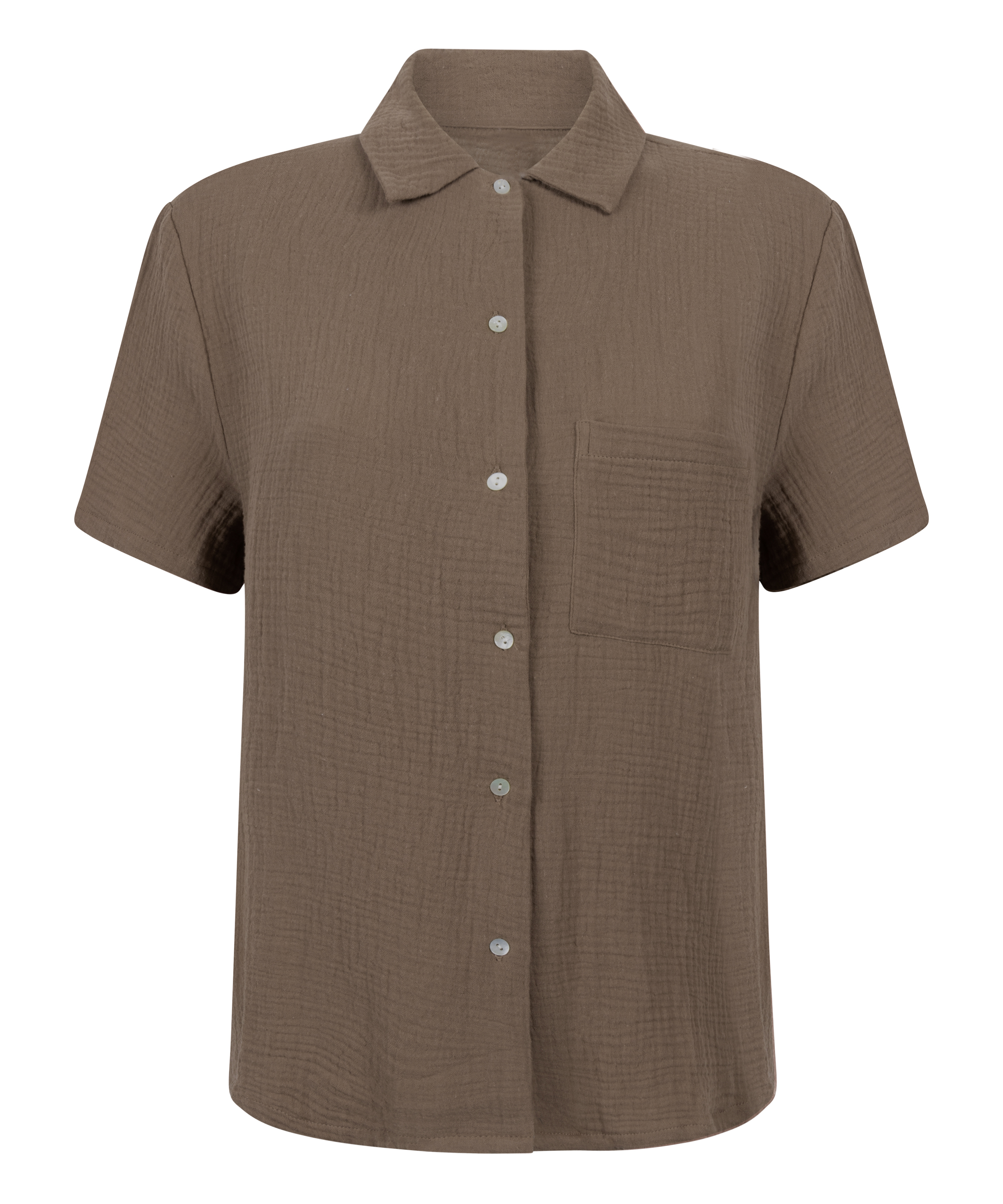 Muślinowa narzutka, Brązowy, main