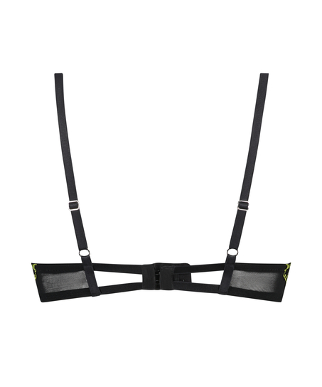 Usztywniony biustonosz push-up z fiszbinami Feyra, Czarny