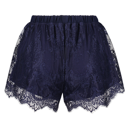 All-over Lace Pyjama Shorts, Niebieski