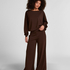 Boatneck Sweater Audrey, Brązowy