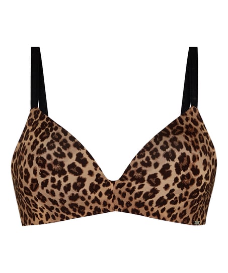 Biustonosz usztywniany bez fiszbin Mona, Brązowy