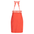 Satin lace slip dress, Czerwony