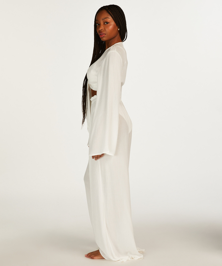 G&oacute;ra od piżamy z długim rękawem, Biały