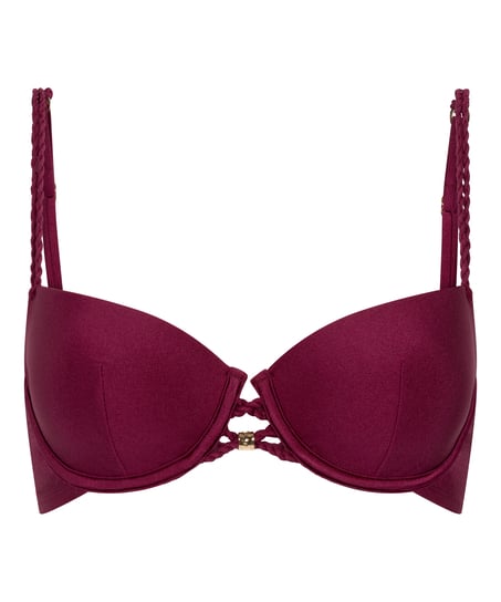 Usztywniany top bikini z fiszbinami Marrakech, Czerwony