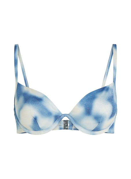 Nieusztywniona g&oacute;ra od bikini z fiszbinami Lagoa, Niebieski