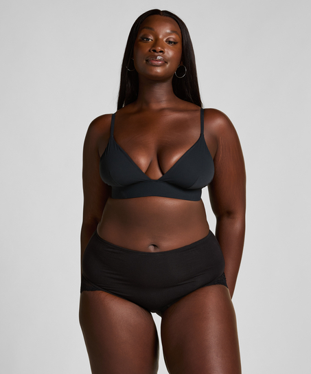 Koronkowa halka Maxi, Czarny