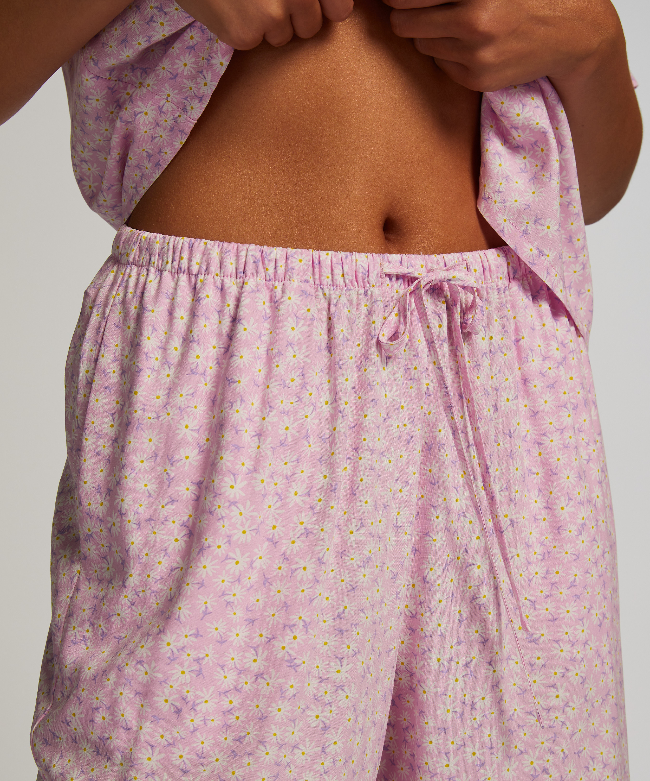 Tkane spodnie piżamowe Springbreakers, Różowy, main