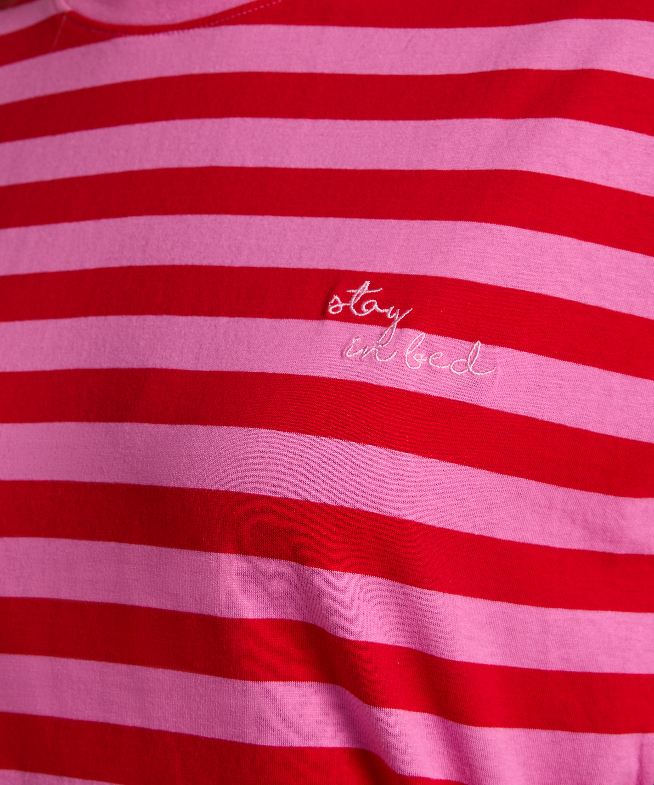 Koszula nocna z okrągłym dekoltem, R&oacute;żowy, main