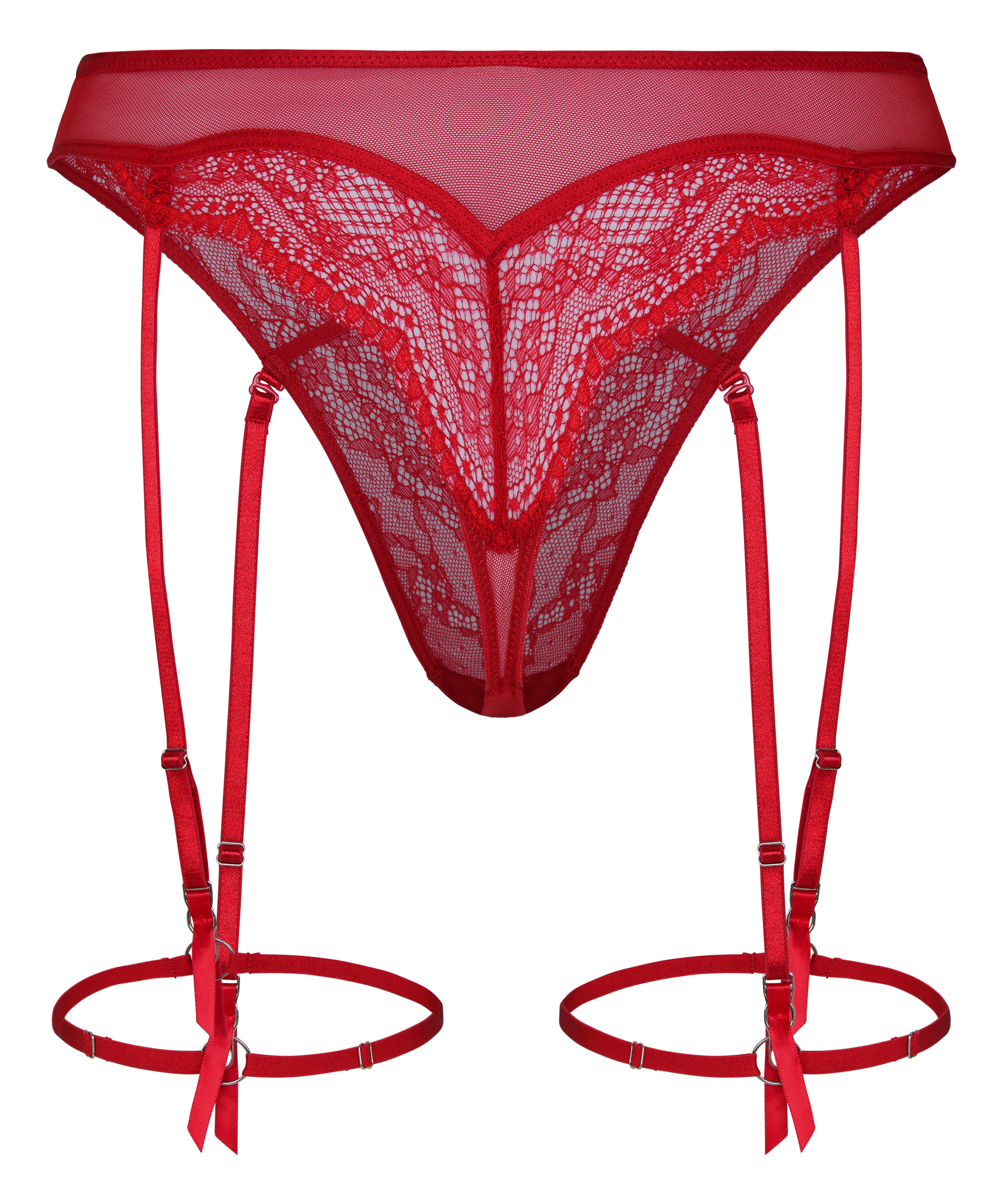 Stringi Highleg Isabelle z Wysokim Stanem, Czerwony, main