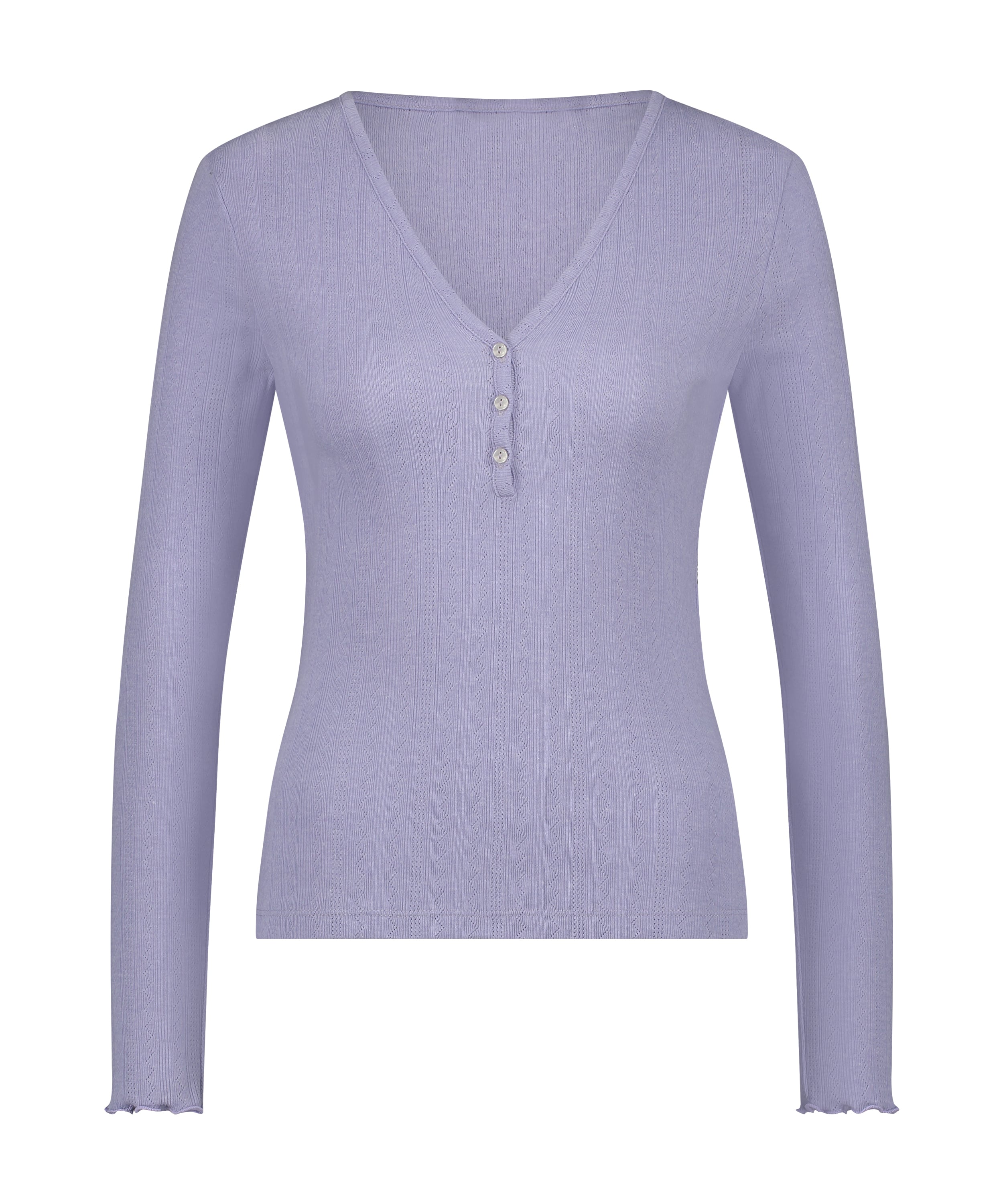 Top od piżamy Henley, Fioletowy, main