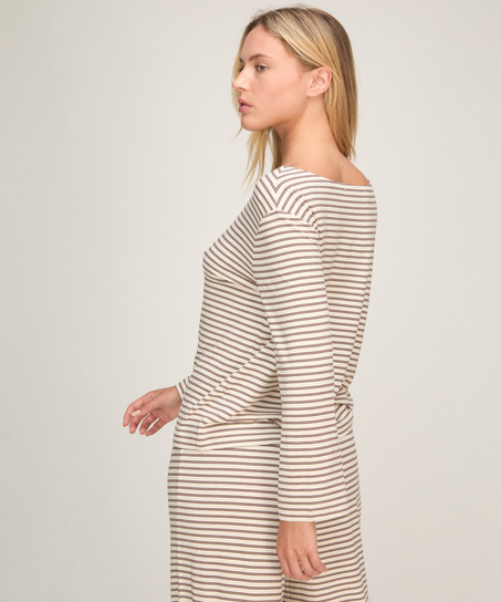 Pyjama Top Loose Jersey, Biały