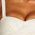 Haftowany biustonosz bikini opaska z wkładkami, Biały