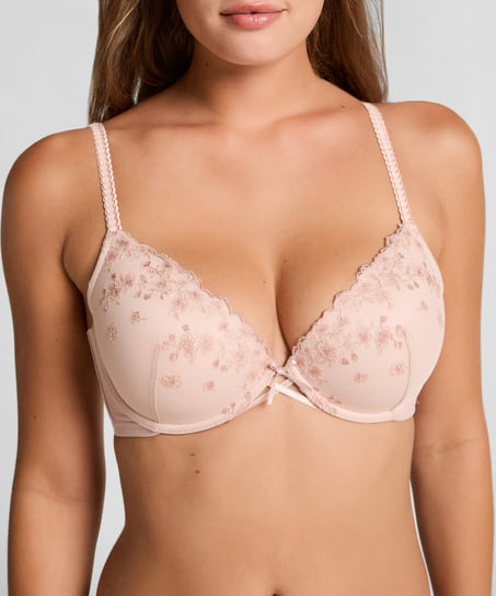 Biustonosz usztywniany z fiszbinami Chloe, R&oacute;żowy