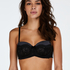 Donatella padded strapless underwired bra, Czarny