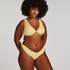 Majtki Bikini Wysoko Krojona Scallop, Ż&oacute;łty