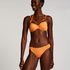 Majtki Bikini Rio Scallop Lurex, Pomarańczowy