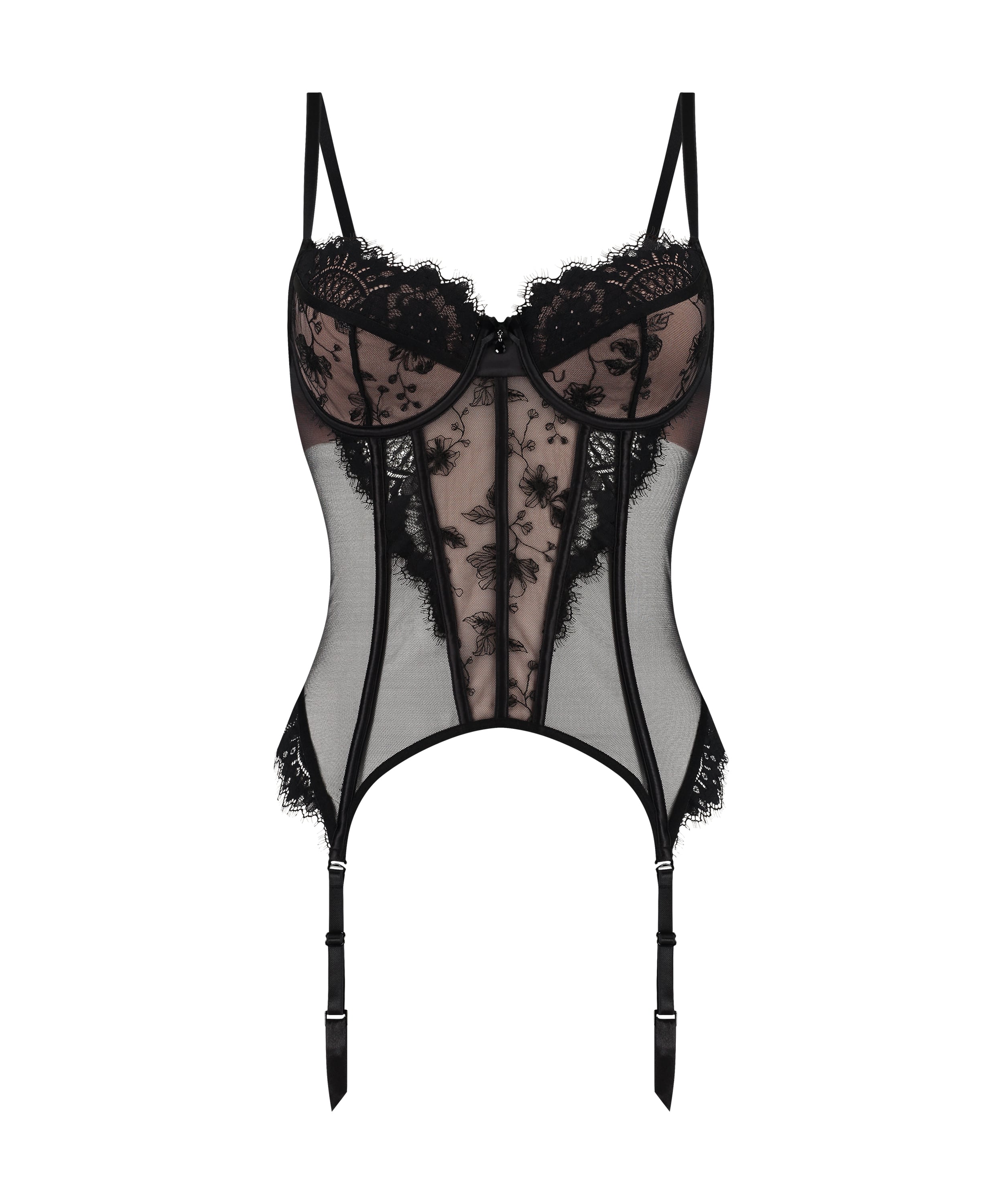 Biustonosz bustier Sia, Czarny, main