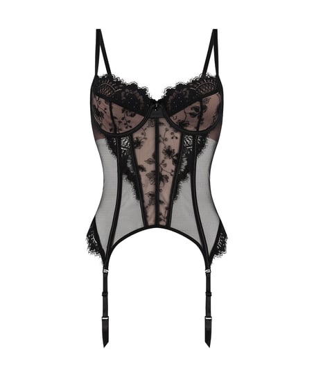 Biustonosz bustier Sia, Czarny