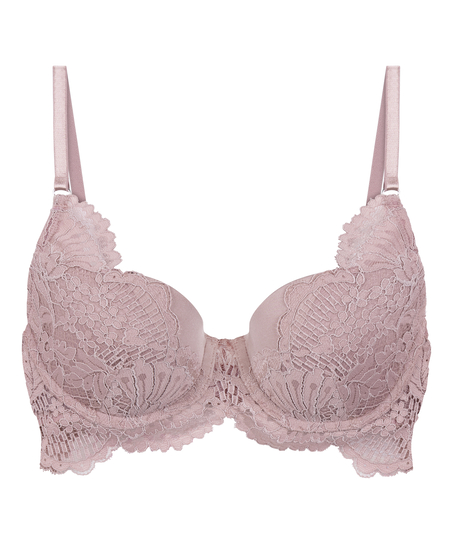 Biustonosz usztywniany z fiszbinami Longline Essie, Fioletowy