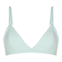 Mia Bralette - Tr&oacute;jkątny Biustonosz z Falbankami, Niebieski