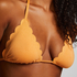 Trójkątna góra od bikini Scallop Lurex, Pomarańczowy