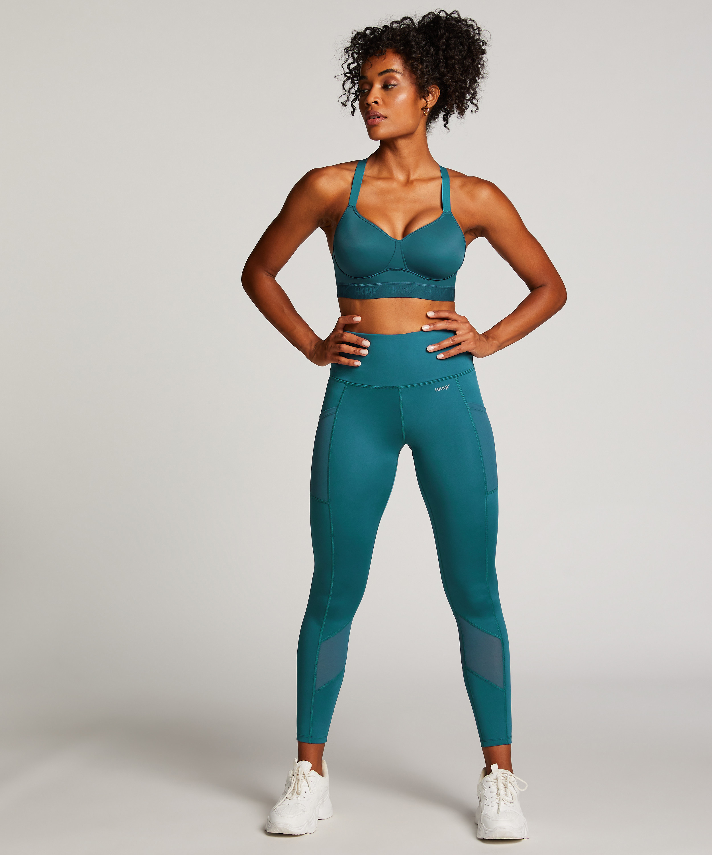 Sportowy biustonosz HKMX The All Star - poziom 2, Niebieski, main