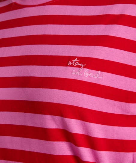 Koszula nocna z okrągłym dekoltem, R&oacute;żowy