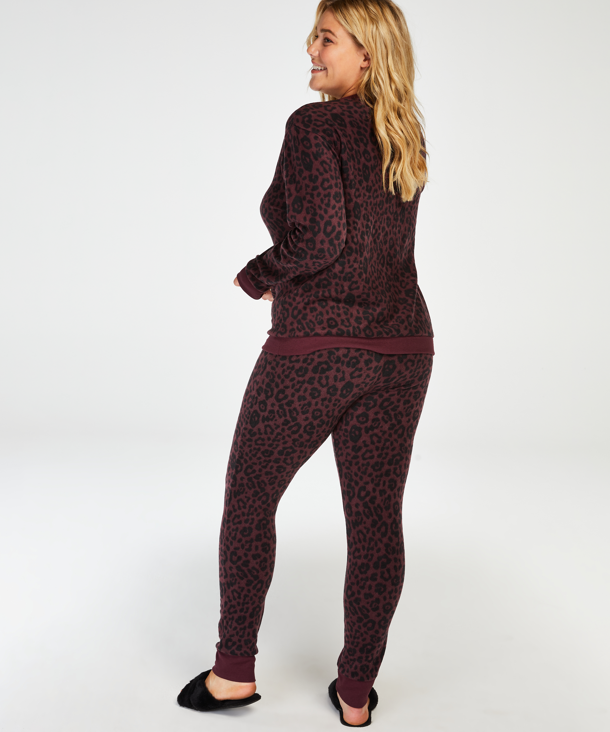 Micro Fleece Leggings, Czerwony, main