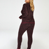 Micro Fleece Leggings, Czerwony