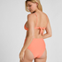 Wysokie Modelujące Majtki Bikini Luxe, Pomarańczowy