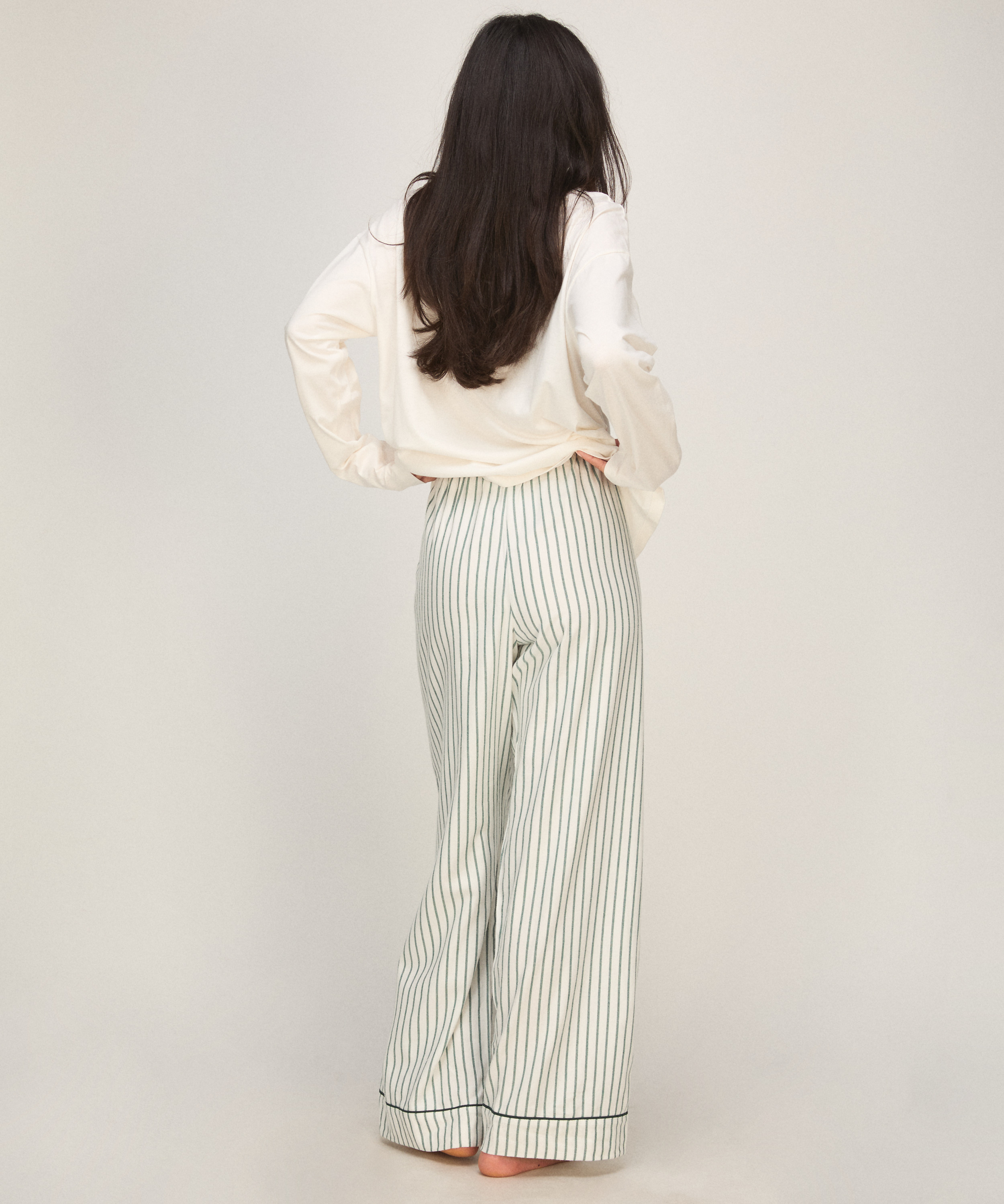 Pyjama Set Viscose, Biały, main