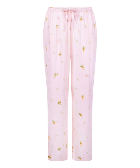 Spodnie z satyny, R&oacute;żowy