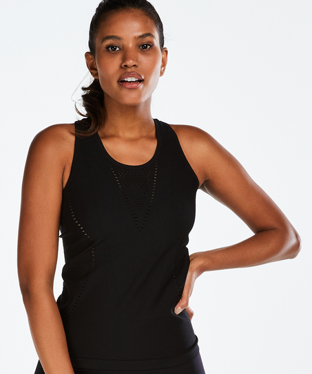 HKMX roundknit tank top, Czarny