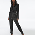 Satin Pyjama Pants Bow, Czarny