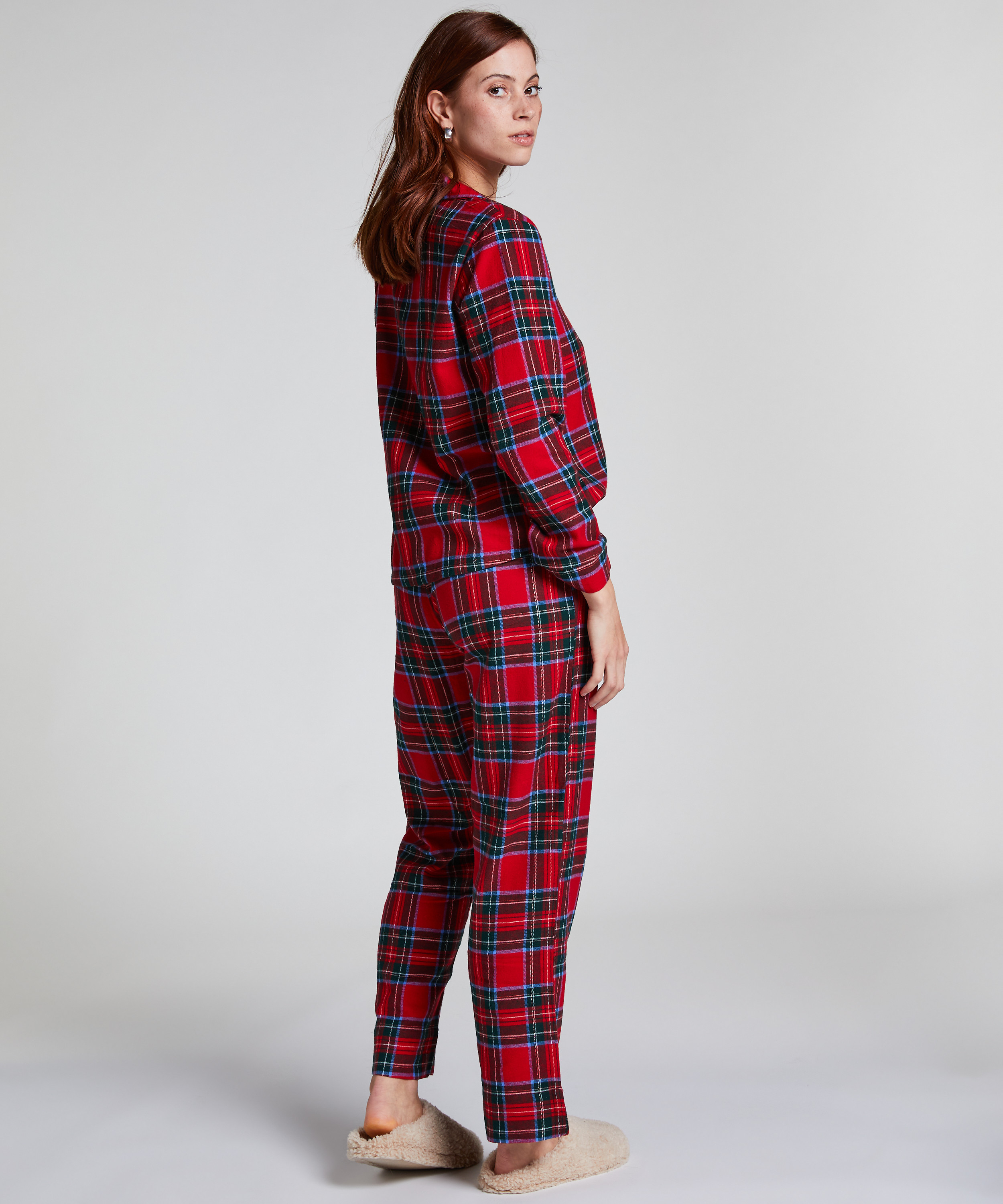 Piżama we wz&oacute;r Flannel, Czerwony, main