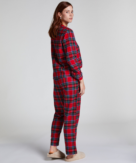 Piżama we wz&oacute;r Flannel, Czerwony