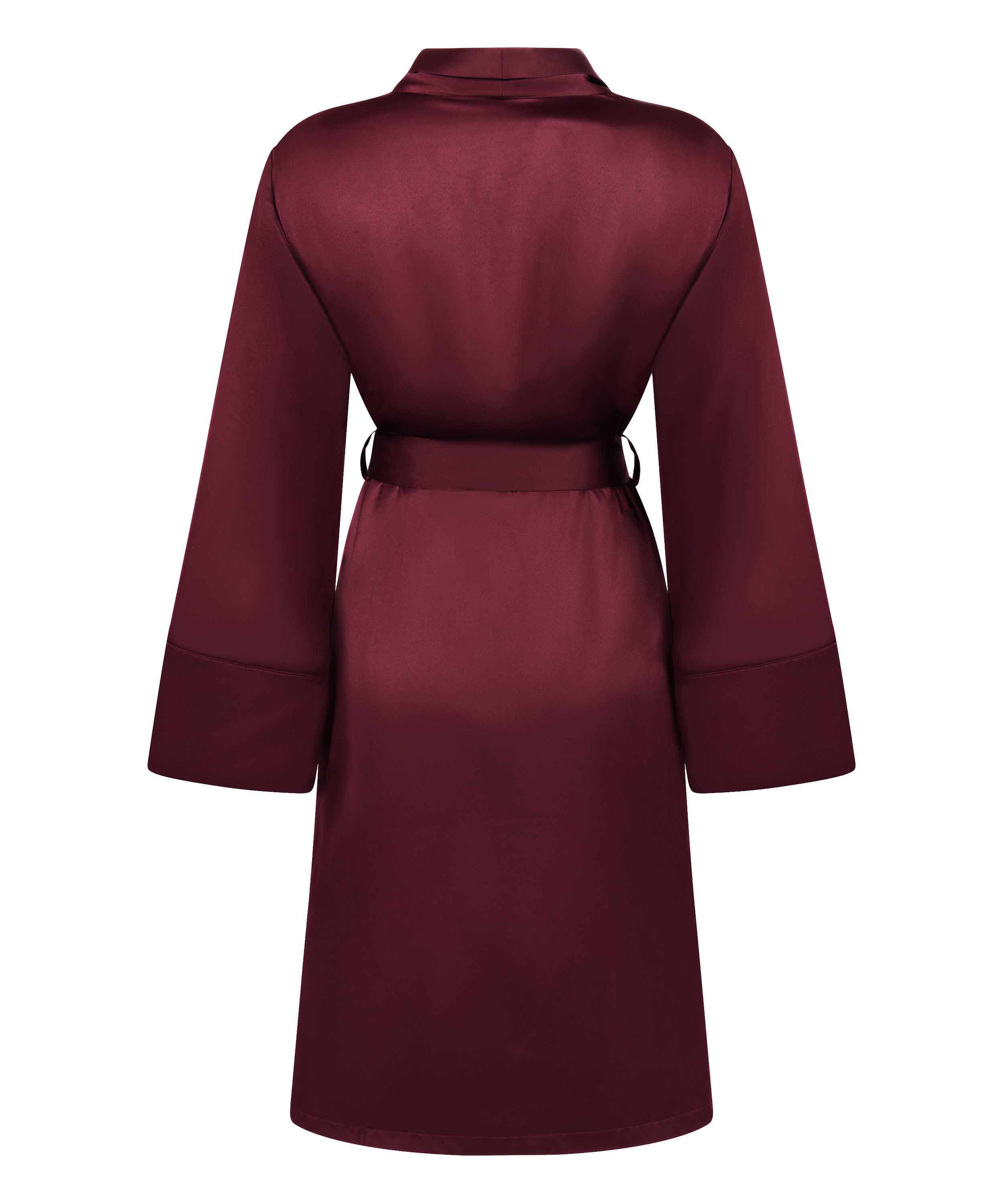 Satynowy szlafrok z polarem, Fioletowy, main