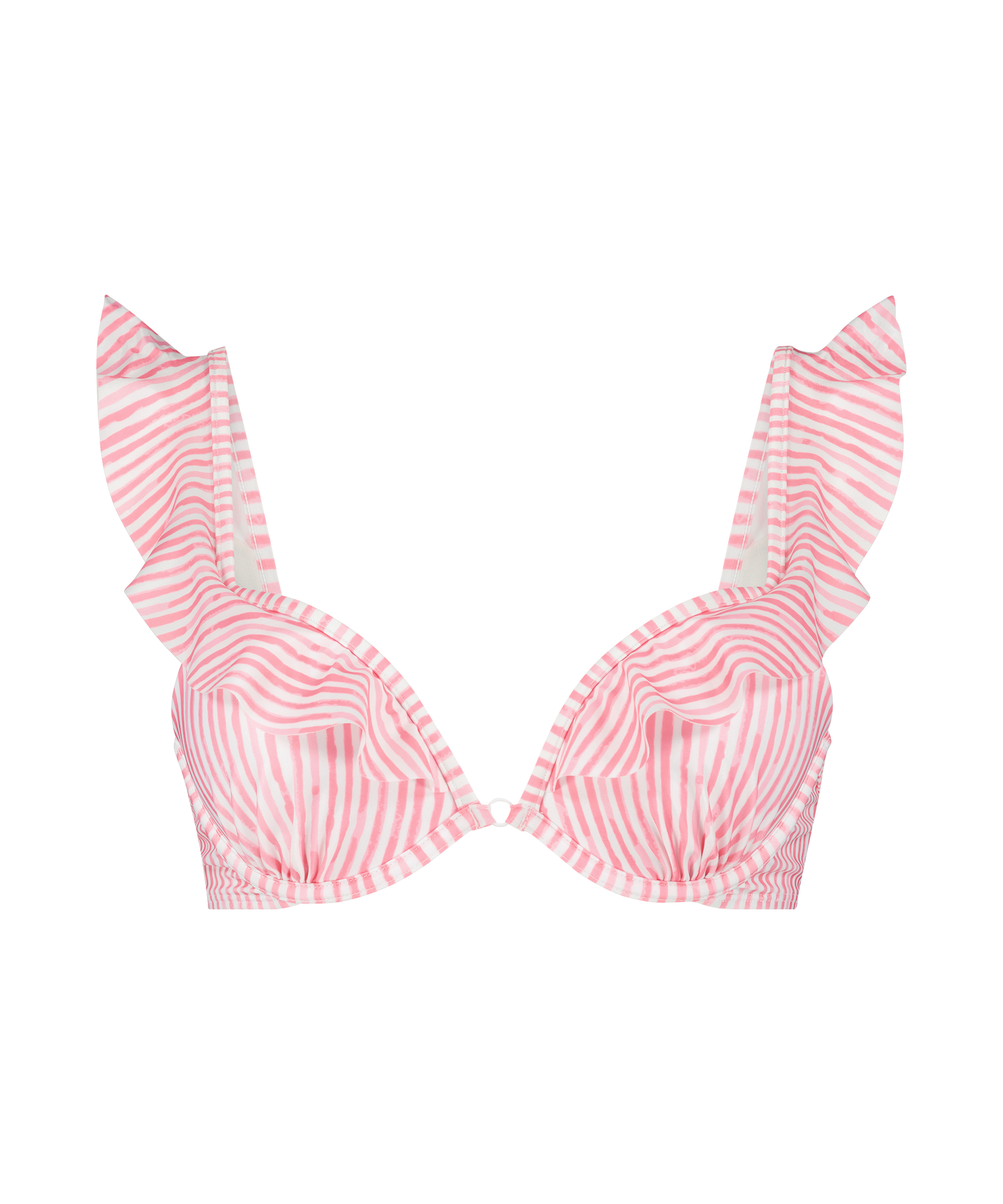 Usztywniona góra od bikini push-up z fiszbinami Julia, Różowy, main