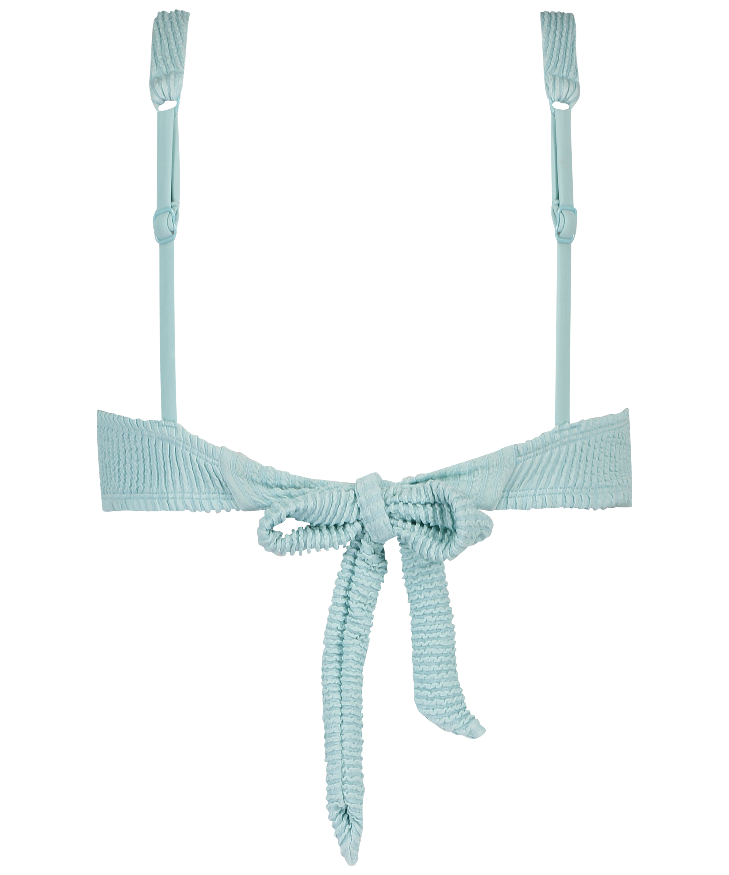 Krótki top bikini Crinkle, Niebieski, main